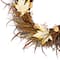 24" Unlit Autumn Harvest Artificial Cattail & Wheat Thanksgiving Wreath